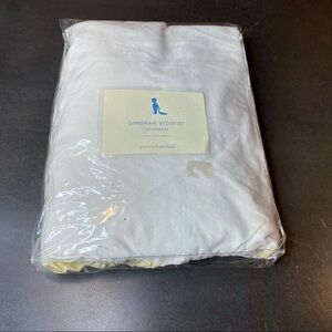 Pottery Barn Kids Yellow & White Neutral Gingham Print Crib Size Bedskirt